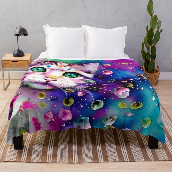 Item preview, Watercolor splatter kitty designed and sold by ibelieveimages.