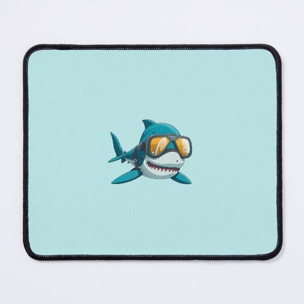 Item preview, Cute shark with diving mask designed and sold by CottonHouse.