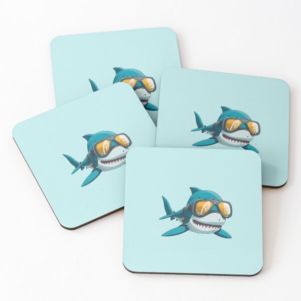 Item preview, Cute shark with diving mask designed and sold by CottonHouse.