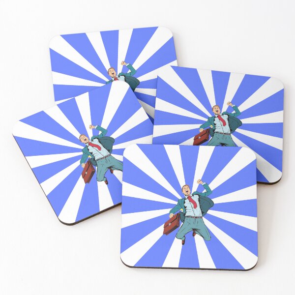 Artikelvorschau, Glückliches springendes Männchen der Sieger Pop-Art Retro entworfen und verkauft von comicc.