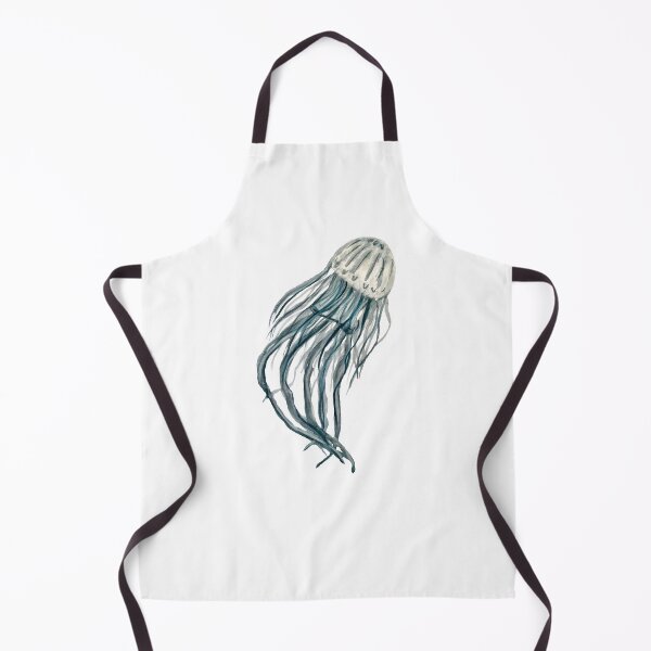 Item preview, Jellyfish medusa blue ocean sea watercolor sketch designed and sold by Yana Mustafina | Boho Soulful Designs.