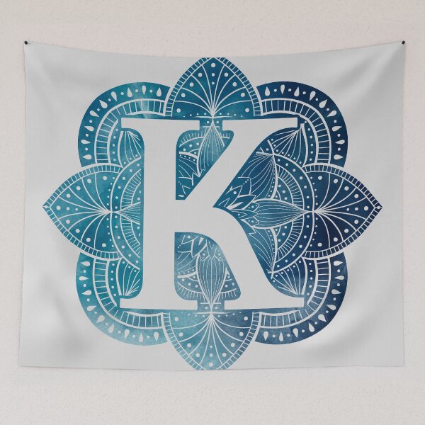 Item preview, Letter K Mandala Monogram designed and sold by BuBuchi.