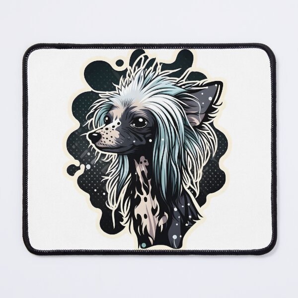 Item preview, Chinese crested dog hairlsess black and white designed and sold by frogkiller.