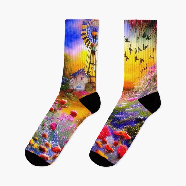 Item preview, Bright farm and flowers sunset designed and sold by ibelieveimages.