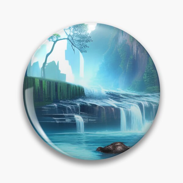 Item preview, Waterfalls in Fantasy Landscape designed and sold by AuroraSpringer.