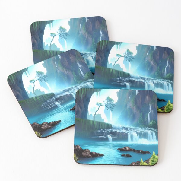 Item preview, Cascadas en paisaje de fantasía designed and sold by AuroraSpringer.