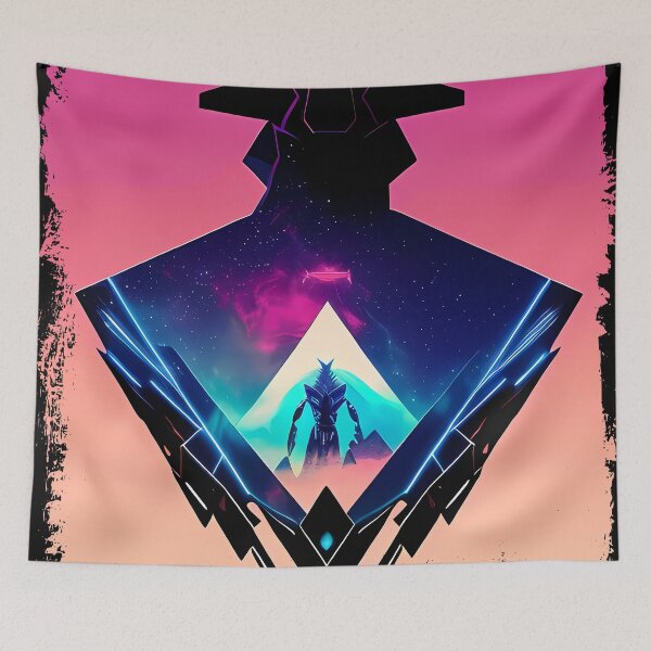 Item preview, Horus Egyptian God Falcon in Cyberpunk Style Sticker - Unique and Eye-Catching Design for Laptop, Water Bottle, and More! designed and sold by Mytho Merch.