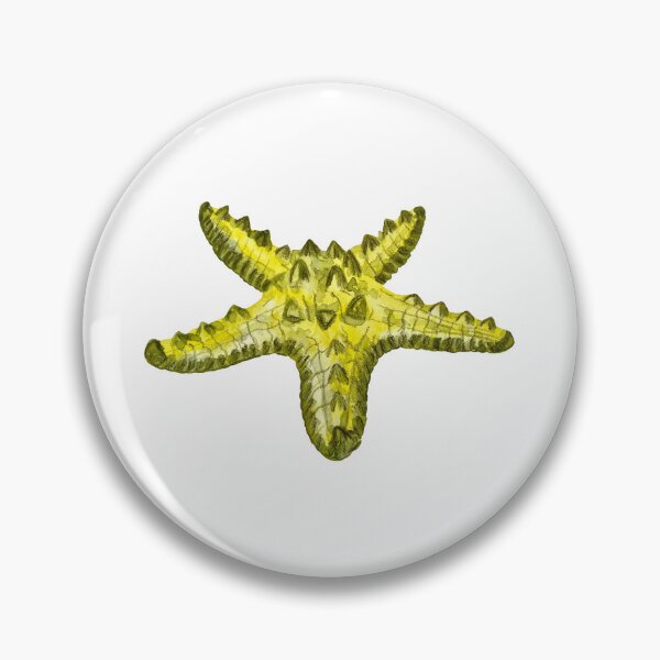Item preview, Starfish yellow ocean organism a watercolor sketch designed and sold by Yana Mustafina | Boho Soulful Designs.