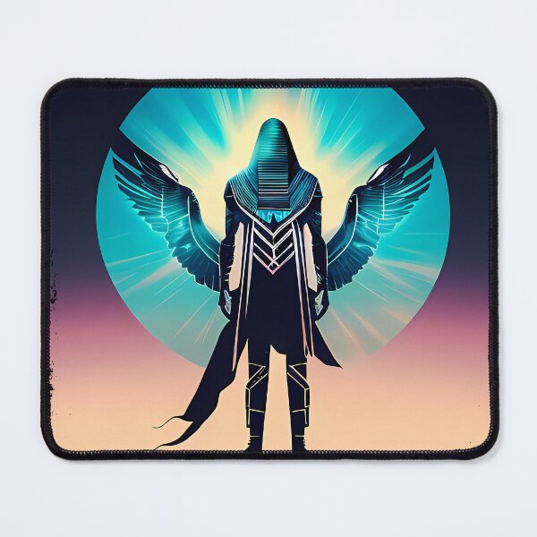 Item preview, Horus Egyptian God Falcon in Cyberpunk Style Sticker - Unique and Eye-Catching Design for Laptop, Water Bottle, and More! designed and sold by Mytho Merch.