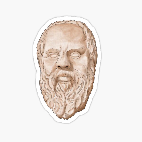 Socrates Bust Statue - PfCN Sticker