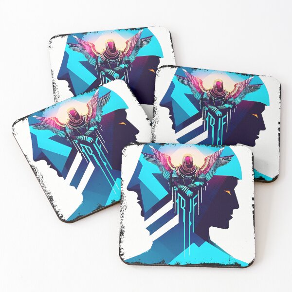 Item preview, Horus Egyptian God Falcon in Cyberpunk Style Sticker - Unique and Eye-Catching Design for Laptop, Water Bottle, and More! designed and sold by Mytho Merch.