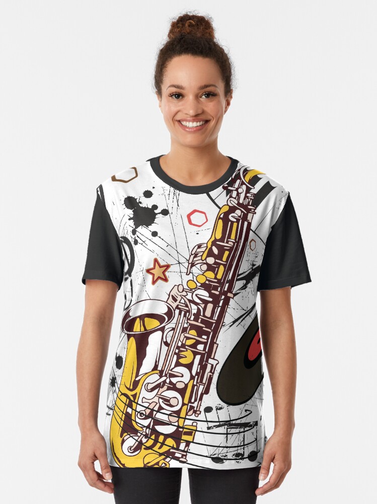 Alternate view of Sax Tunes Graphic T-Shirt