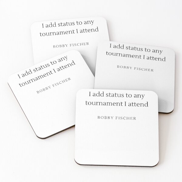 Item preview, I add status to any tournament i attend - Bobby Fischer designed and sold by ChessPoker.