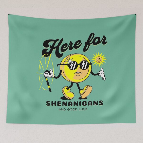 Item preview, Here For Shenanigans St Patricks Day designed and sold by CandyDroidMerch.