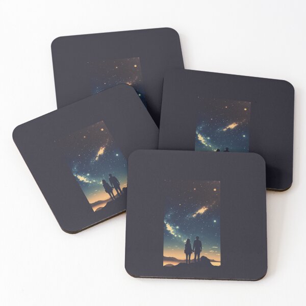 Item preview, couple watching  a shooting star   designed and sold by via-colab.