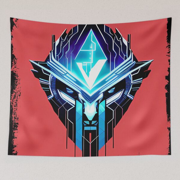 Item preview, Horus Egyptian God Falcon in Cyberpunk Style Sticker - Unique and Eye-Catching Design for Laptop, Water Bottle, and More! designed and sold by Mytho Merch.