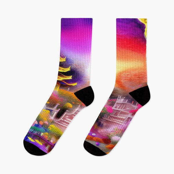 Item preview, Pagoda garden sunset designed and sold by ibelieveimages.
