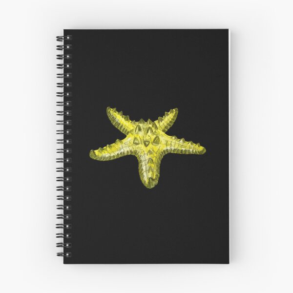 Item preview, Starfish yellow ocean organism a watercolor sketch black designed and sold by Yana Mustafina | Boho Soulful Designs.