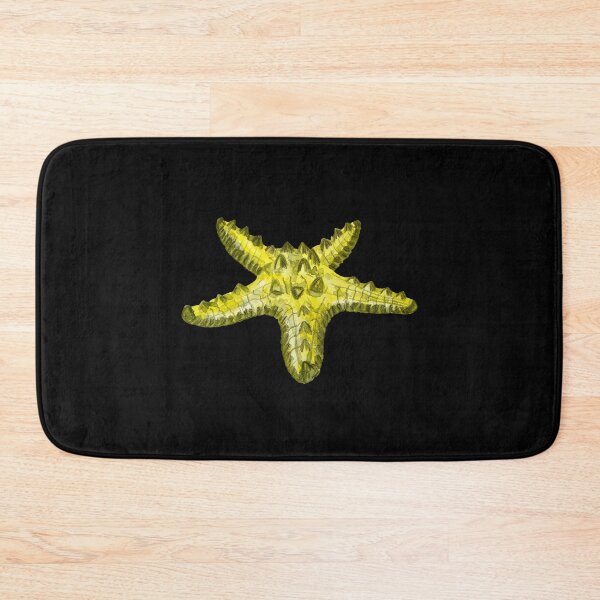 Item preview, Starfish yellow ocean organism a watercolor sketch black designed and sold by Yana Mustafina | Boho Soulful Designs.