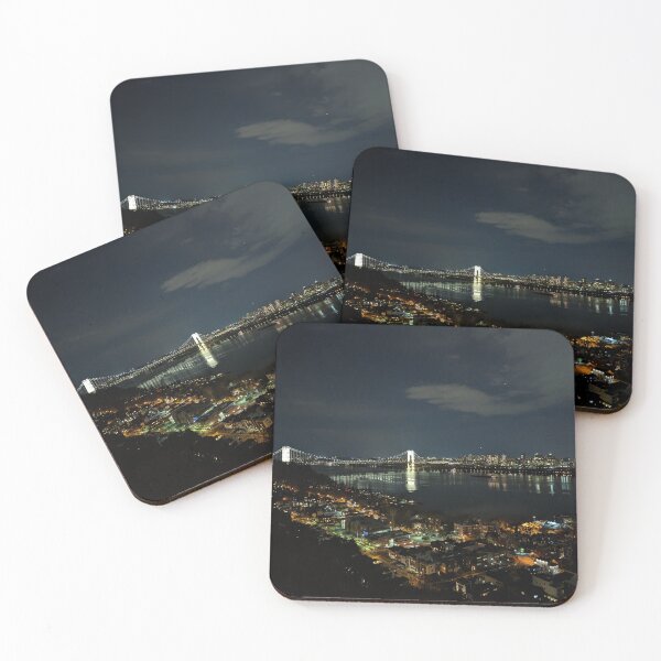 Item preview, Night View of an Illuminated George Washington Bridge, New York and New Jersey, USA designed and sold by thatwaslife.