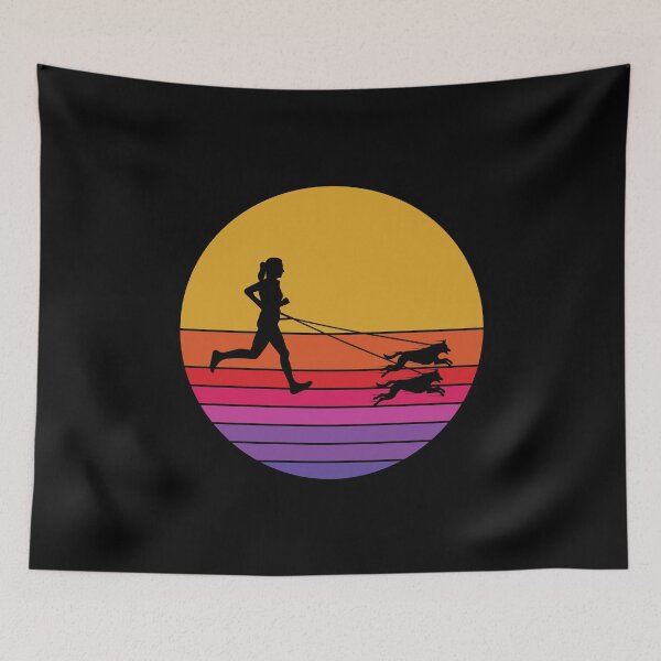 Item preview, Canicross Trail Running Dog Sport Outdoor Retro Vintage designed and sold by CuteDesigns1.