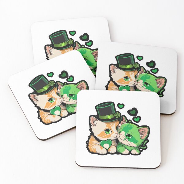 Item preview, St-patrick kissing cat designed and sold by livamedesign.