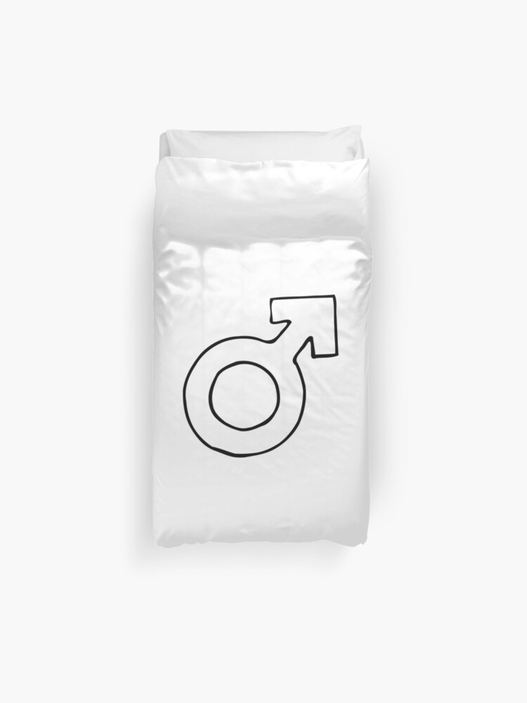Male Female Gender Symbol Universal Identify Society Duvet Cover
