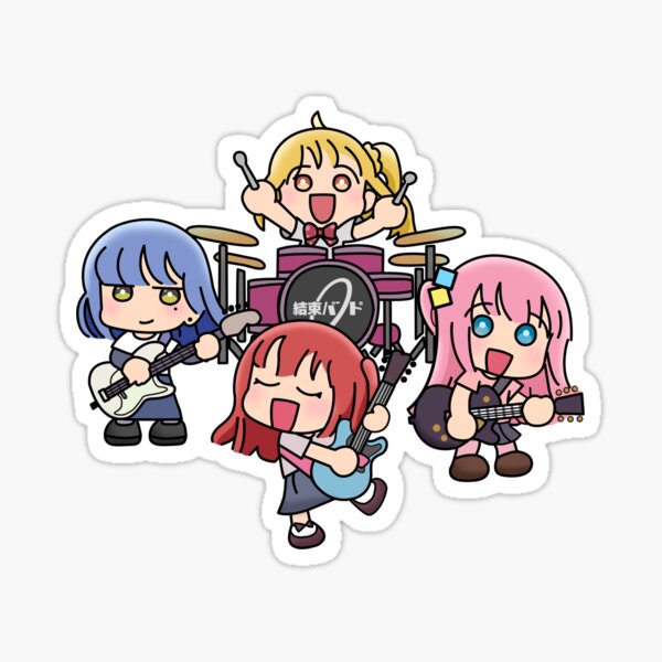 Artikel-Vorschau von Bocchi The Rock Chibi-Kunst, designt und verkauft von T-TEES Clothing.