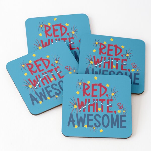 Item preview, Red, White, & Awesome designed and sold by RooBooCo.