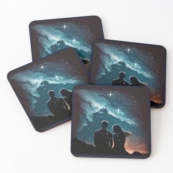 Item preview, couple watching a shooting star designed and sold by via-colab.