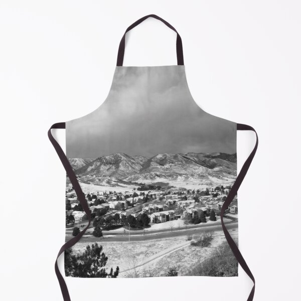 Item preview, Colorado Springs At The Foot Of Rampart Range/Black & White Image designed and sold by CarefulCaptures.