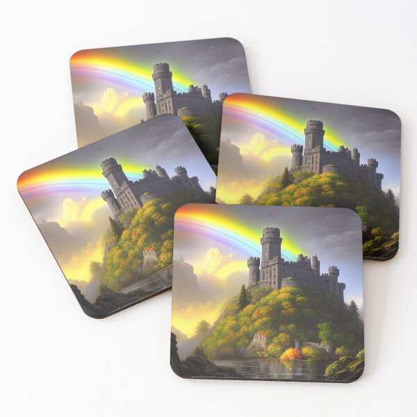 Item preview, Rainbow over Fantasy Castle designed and sold by AuroraSpringer.