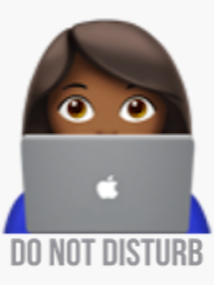 do-not-disturb-female-emoji-sticker-for-sale-by-prestige313-redbubble