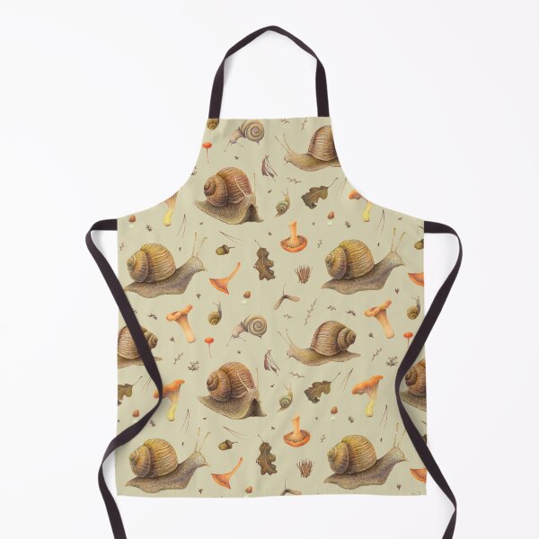 Item preview, Adventurous Snails and Fiery Orange Mushrooms. Seamless Pattern designed and sold by Forest of Wonders.