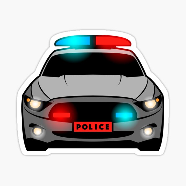 Stickers Transports: Voiture de Police Gyrophare