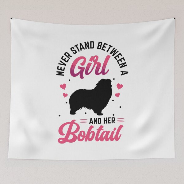 Item preview, Girl with Bobtail Old English Sheepdog designed and sold by madgrfx.