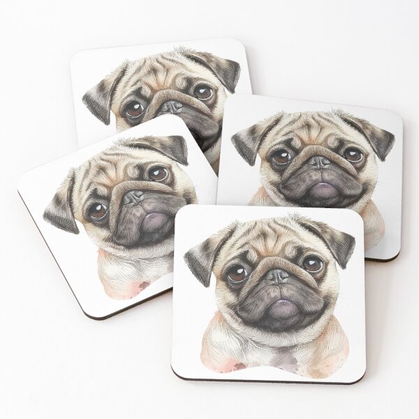 Item preview, Cute lady pug portrait designed and sold by TorriPhoto.