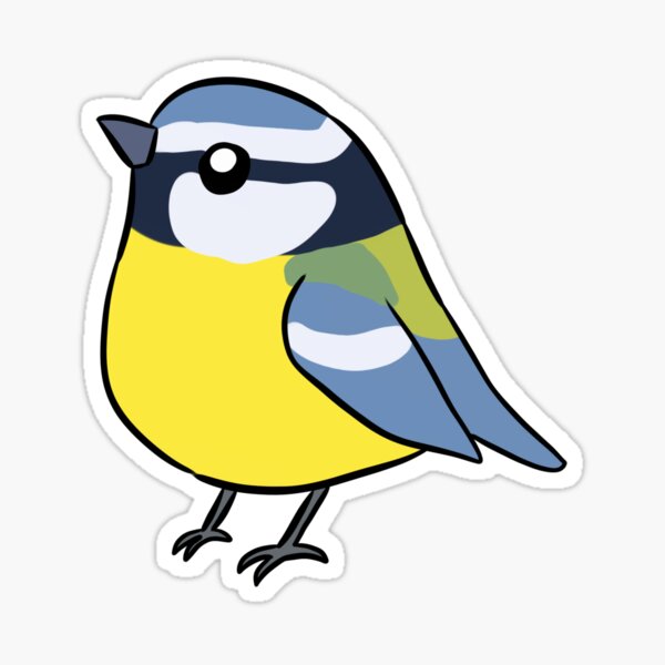 Bouncing Tits - Cute Birds - Sticker