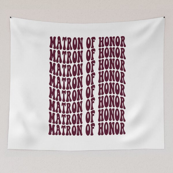 Item preview, Matron of Honor Burgundy Retro Graphic Bridal Party Gifts for Bachelorette Party designed and sold by mysticblvd.