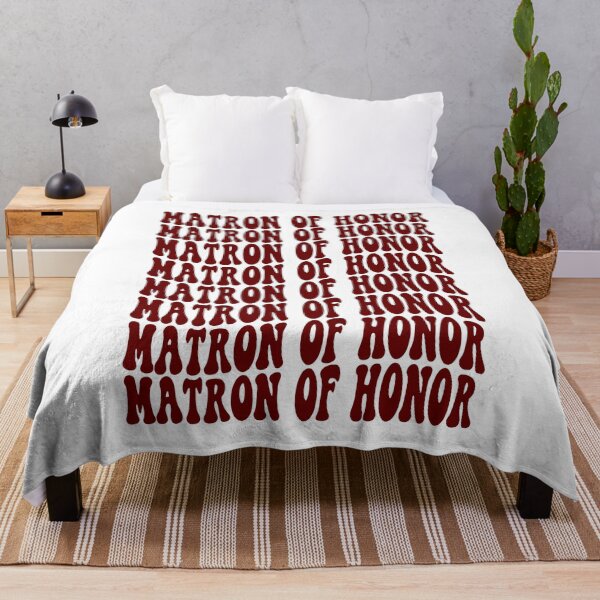 Item preview, Matron of Honor Dark Red Retro Graphic Bridal Party Gifts for Bachelorette Party designed and sold by mysticblvd.