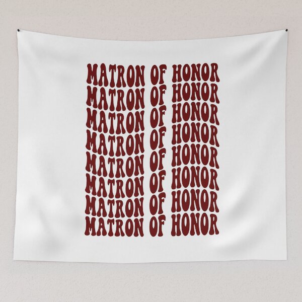 Item preview, Matron of Honor Dark Red Retro Graphic Bridal Party Gifts for Bachelorette Party designed and sold by mysticblvd.