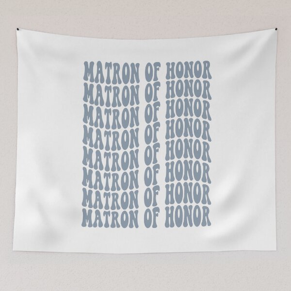 Item preview, Matron of Honor Dusty Blue Retro Graphic Bridal Party Gifts for Bachelorette Party designed and sold by mysticblvd.