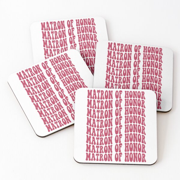 Item preview, Matron of Honor Magenta Pink Retro Graphic Bridal Party Gifts for Bachelorette Party designed and sold by mysticblvd.