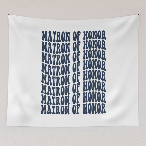 Item preview, Matron of Honor Navy Blue Retro Graphic Bridal Party Gifts for Bachelorette Party designed and sold by mysticblvd.