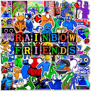 Logo de RAINBOW FRIENDS chiseled bookshelf pixel art