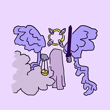 Aperçu de l'œuvre Ange Archange Violet Sticker de KPWU