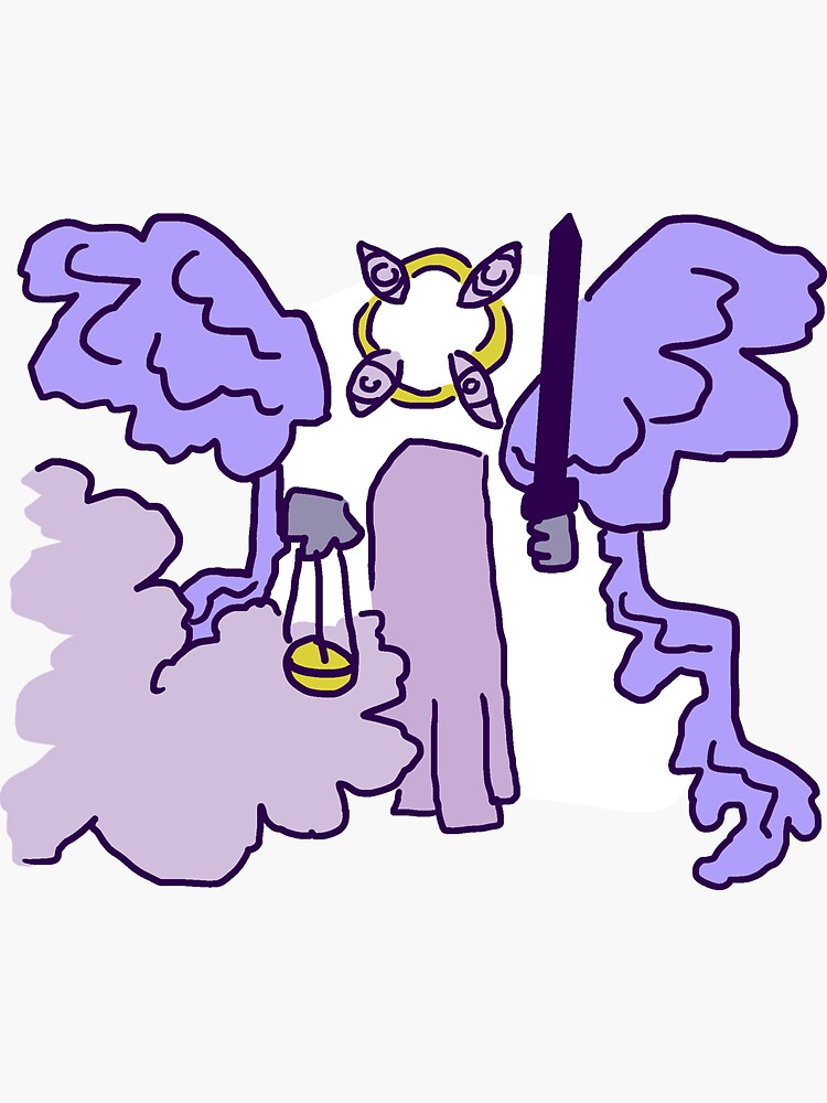 Aperçu 3 sur 3. Sticker avec l'œuvre Ange Archange Violet Sticker créée et vendue par KPWU.