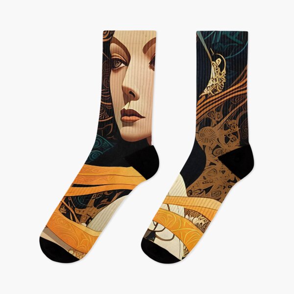 Item preview, Naina - woman in geometric mechanical art style designed and sold by Djantrix.
