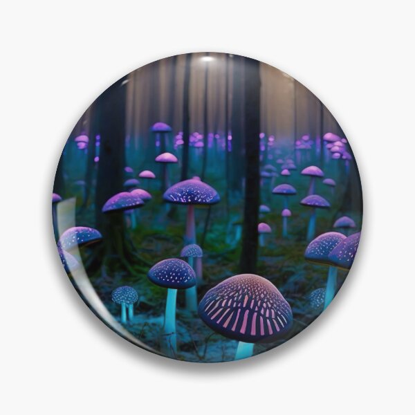 Item preview, Bioluminescent mushroom forest at night designed and sold by Matt's Artificial Nature.