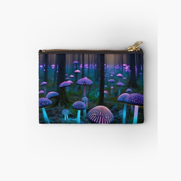 Item preview, Bioluminescent mushroom forest at night designed and sold by Matt's Artificial Nature.